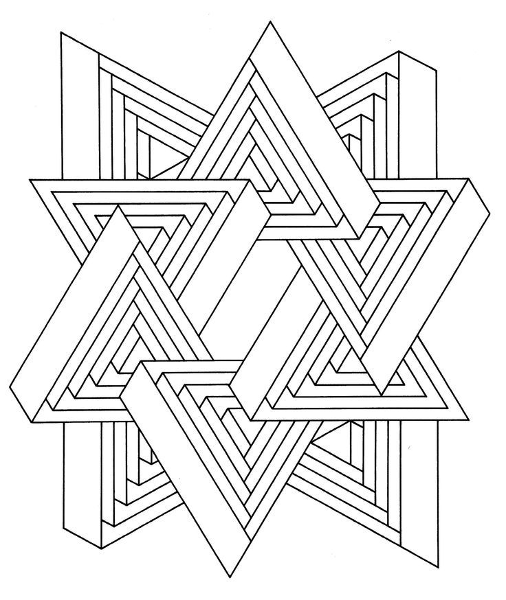 736x874 Visual Illusion Coloring Pages Download And Print For Free Adult