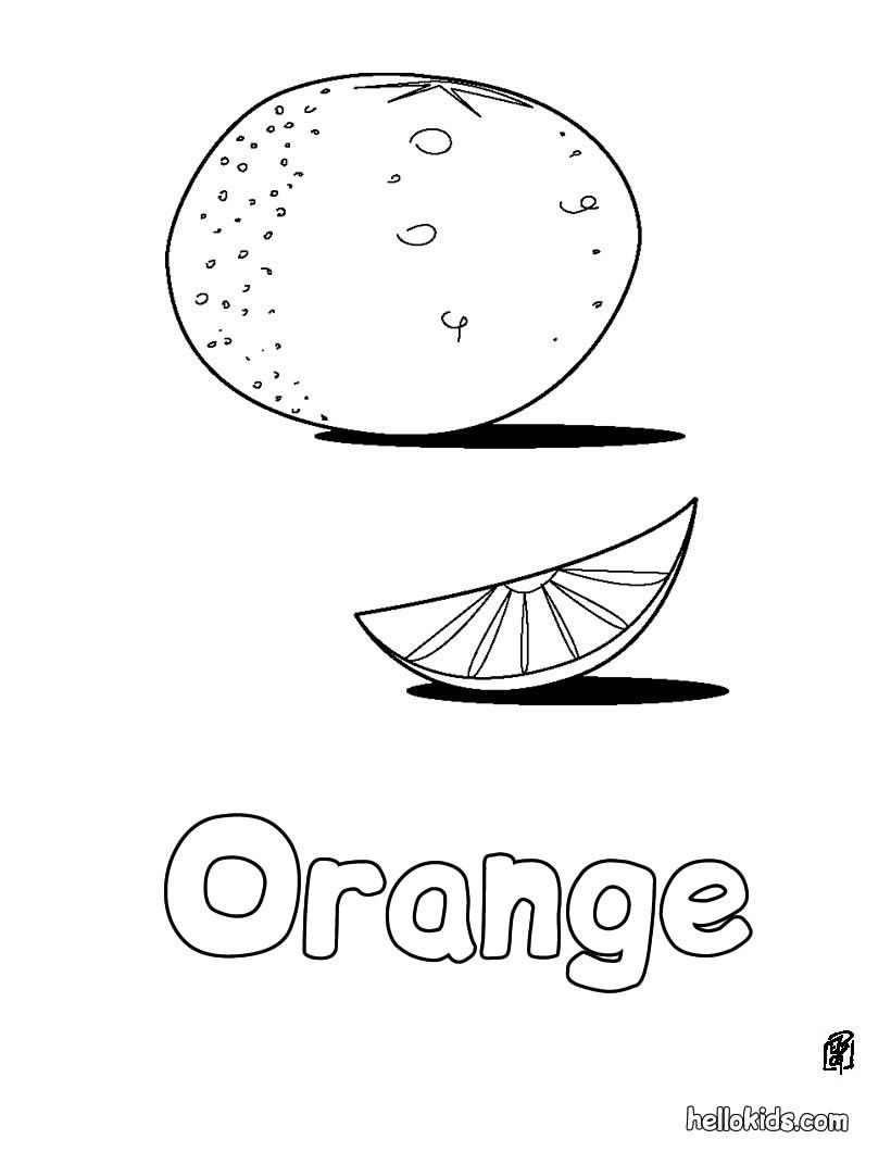 Orange Coloring Page at GetDrawings | Free download