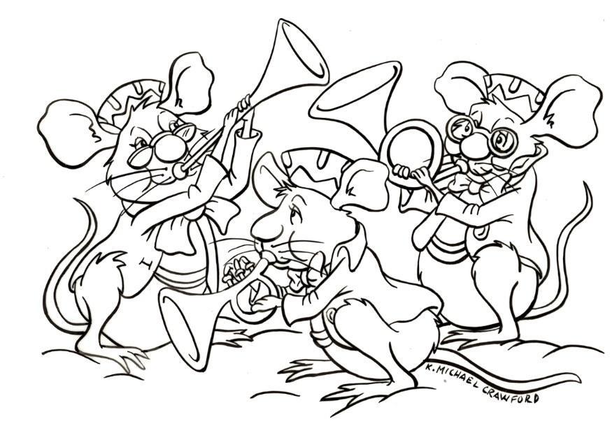 875x620 Coloring Page Orchestra