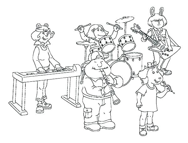 600x457 Orchestra Coloring Pages Weather Instruments Coloring Pages Kids