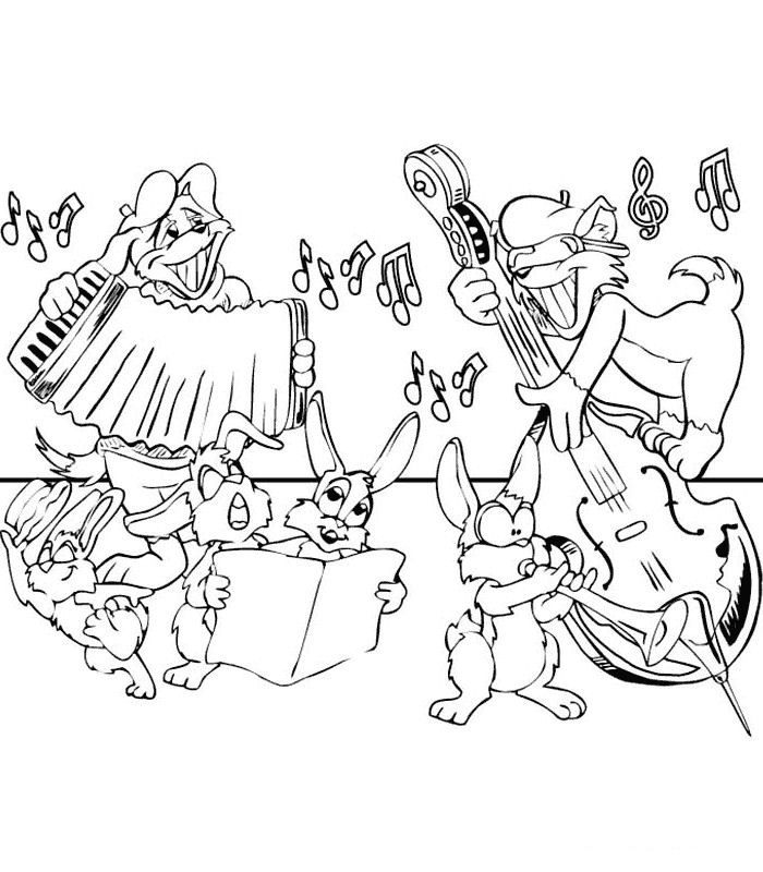 700x800 Coloring Pages Of Musical Instruments Kids N