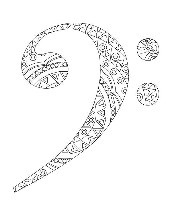 600x750 Coloring Music Orchestra