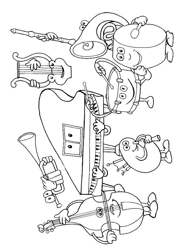 600x800 Instrument Family Coloring Pages Kids N Fun Coloring Page Musical