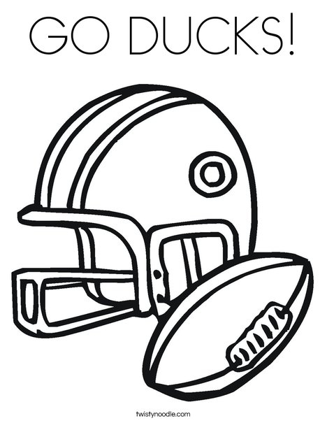 468x605 Go Ducks Coloring Page