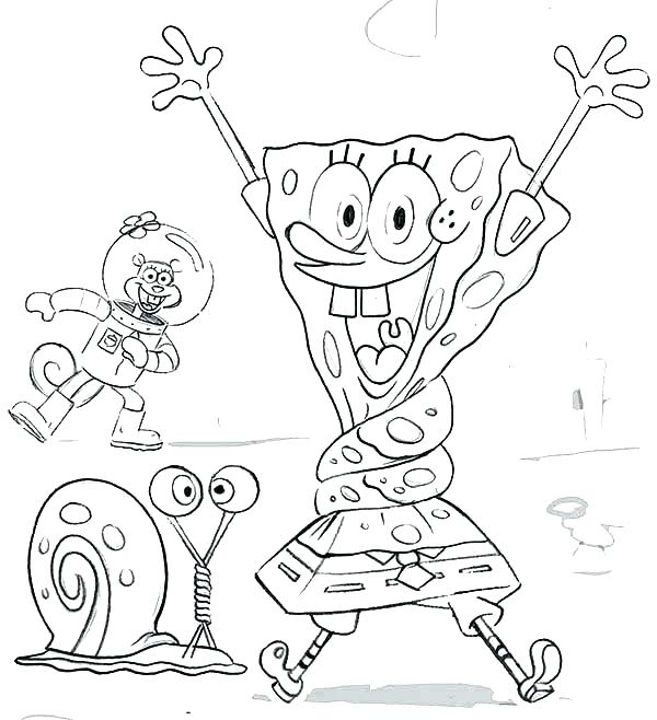 600x658 Free Coloring Pages Spongebob
