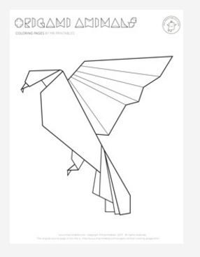 286x366 Origami Bird Coloring Page Origami Birds, Origami And Bird
