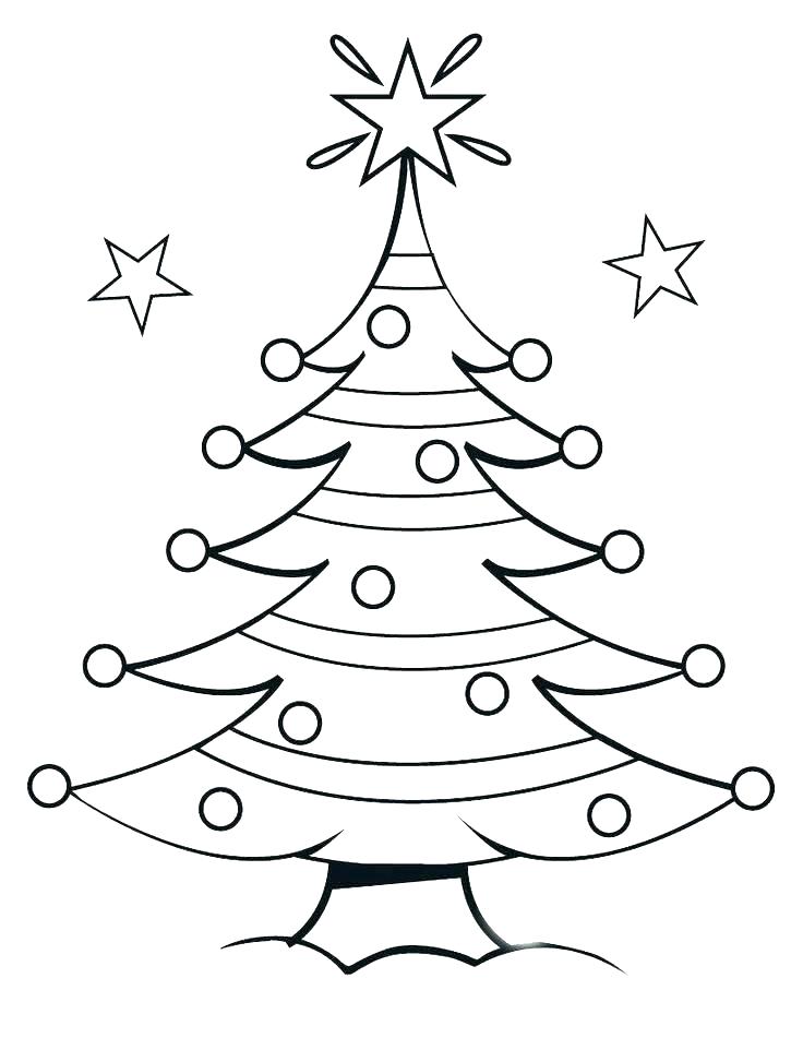 736x951 Christmas Tree Coloring Pages Printable Ornament To Print Ng Page