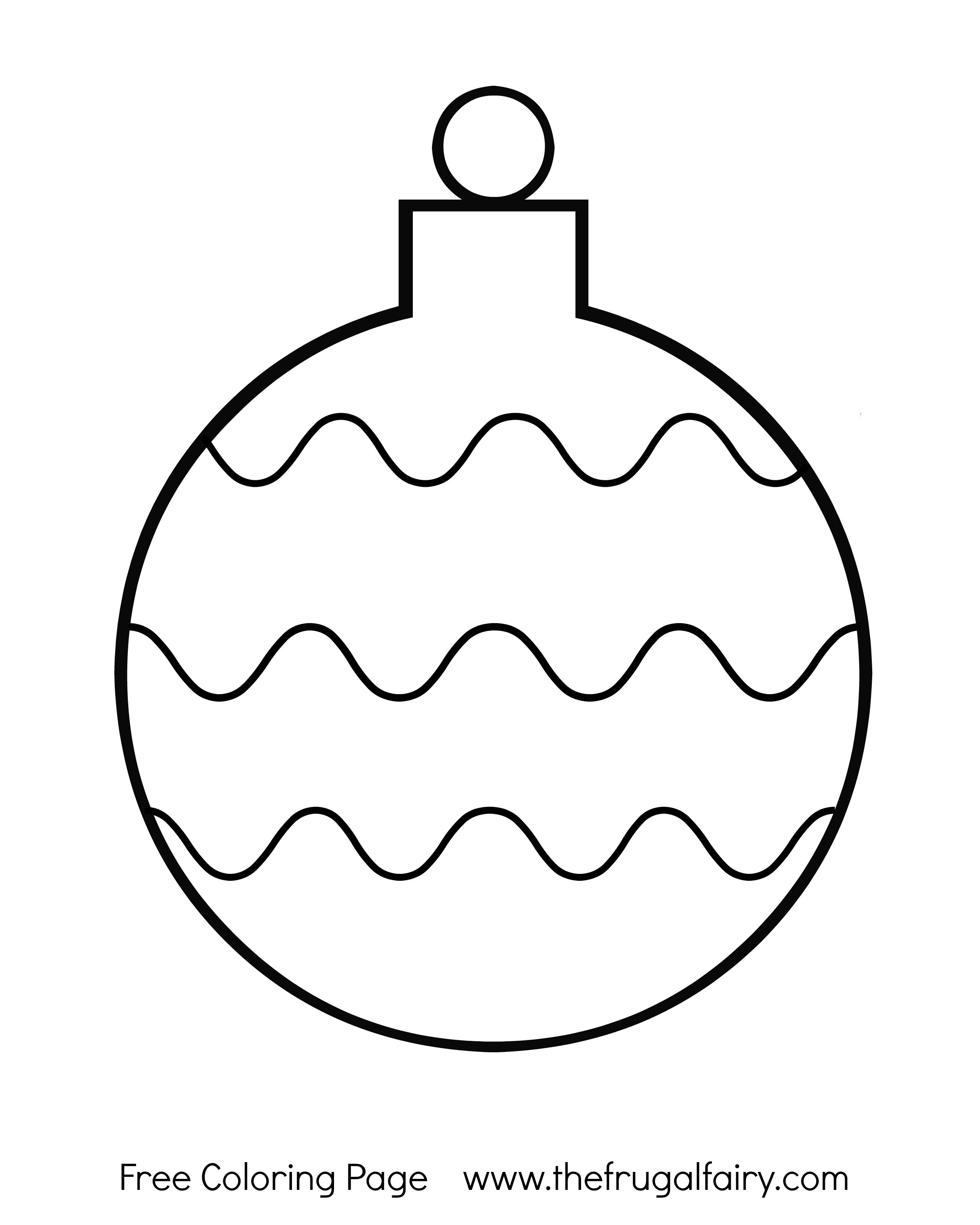2400x3000 Christmas Ornament Coloring Page