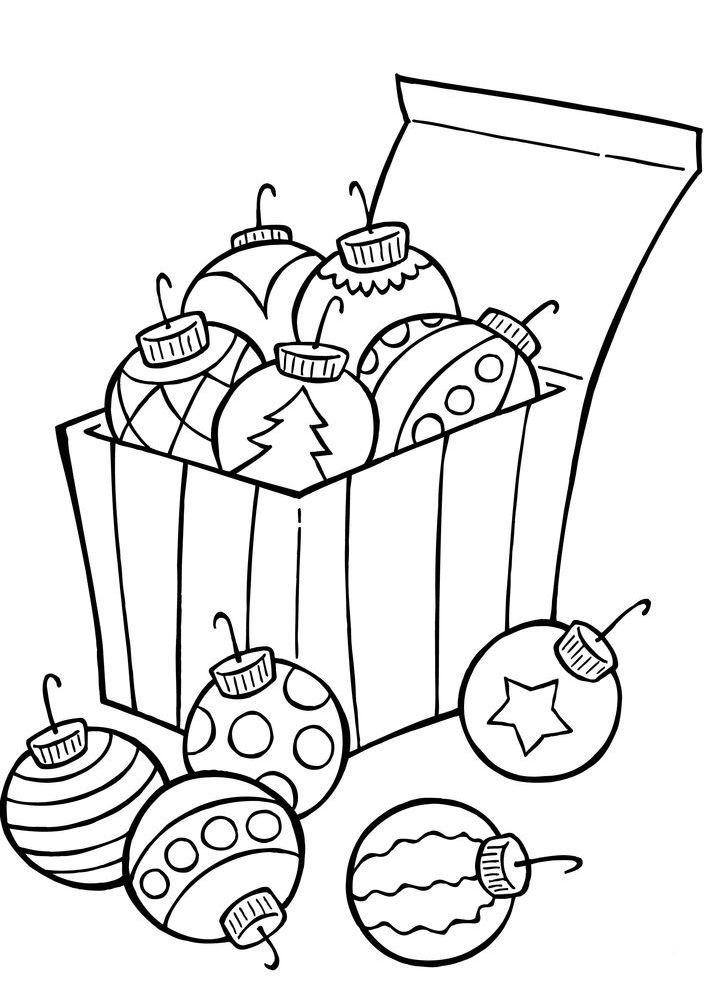 704x981 Ornaments For Christmas Tree Coloring Page Christmas Coloring