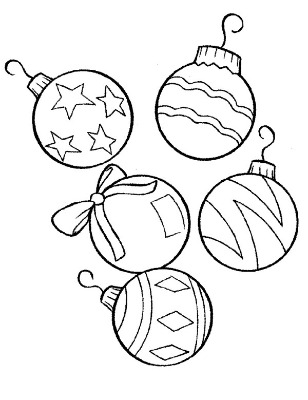 600x779 Christmas Ornaments Coloring Pages To Print Free Printable