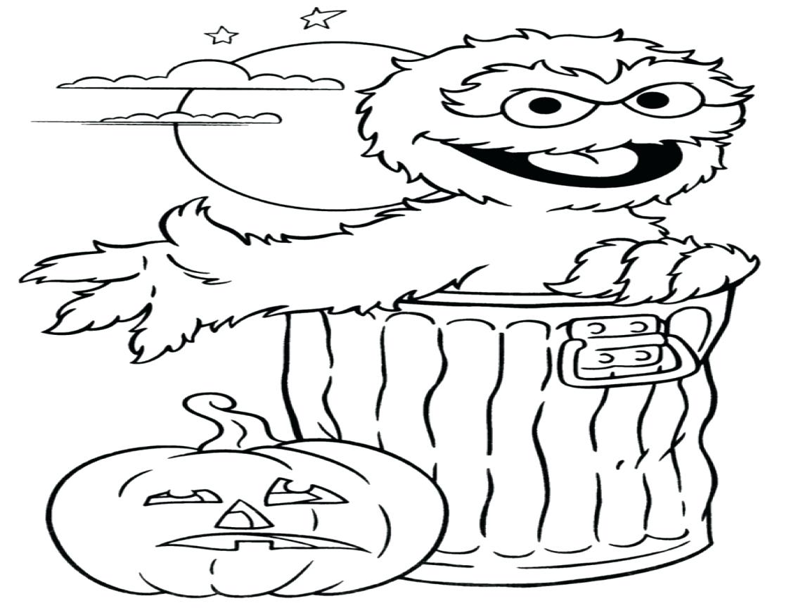 1152x864 Coloring Pages Flowers For Adults Sesame Street Oscar Halloween