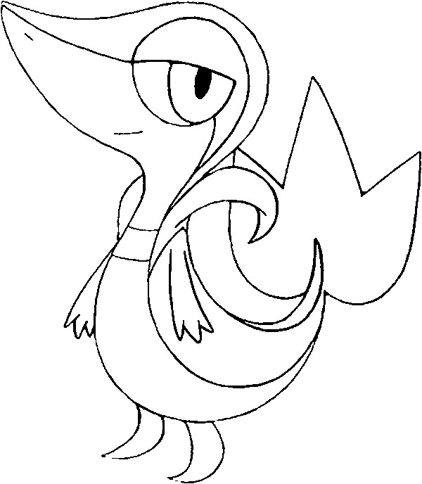 600x688 Pokemon Snivy Coloring Pages
