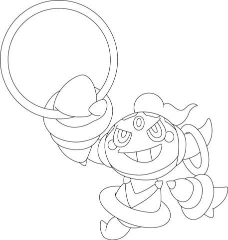 457x480 Click To See Printable Version Of Hoopa Pokemon Coloring Page