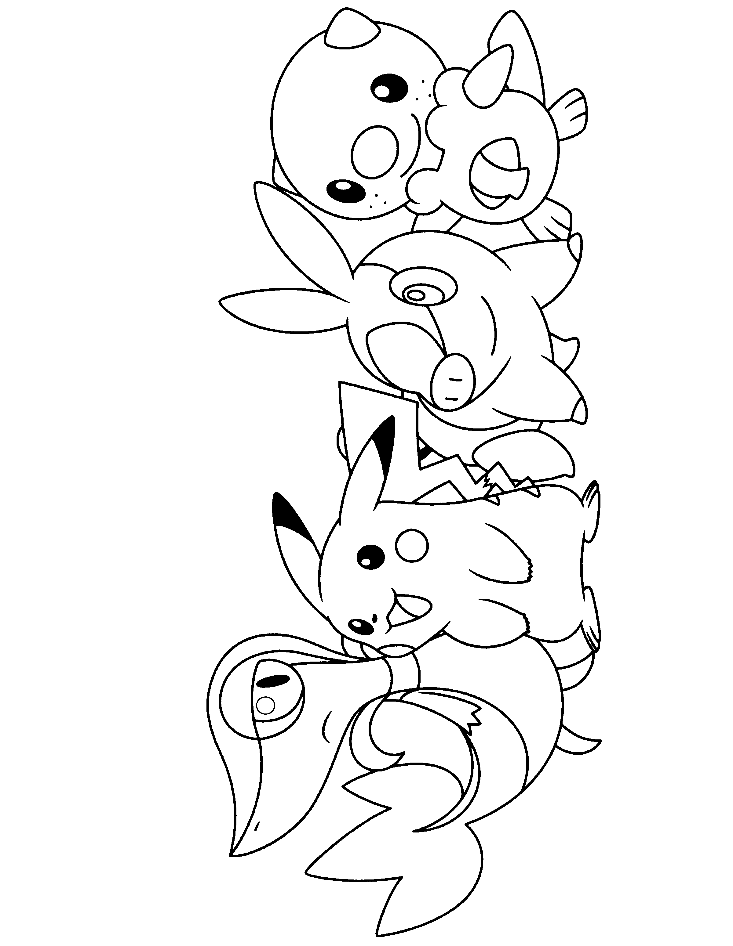 2400x3100 Pokemon Black And White Coloring Pages