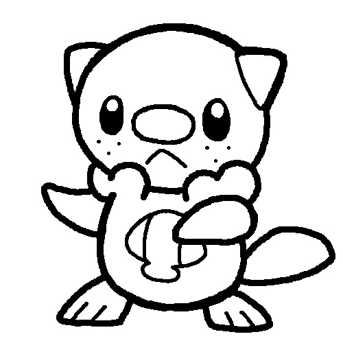 500x500 Oshawott Pokemon Coloring Pages