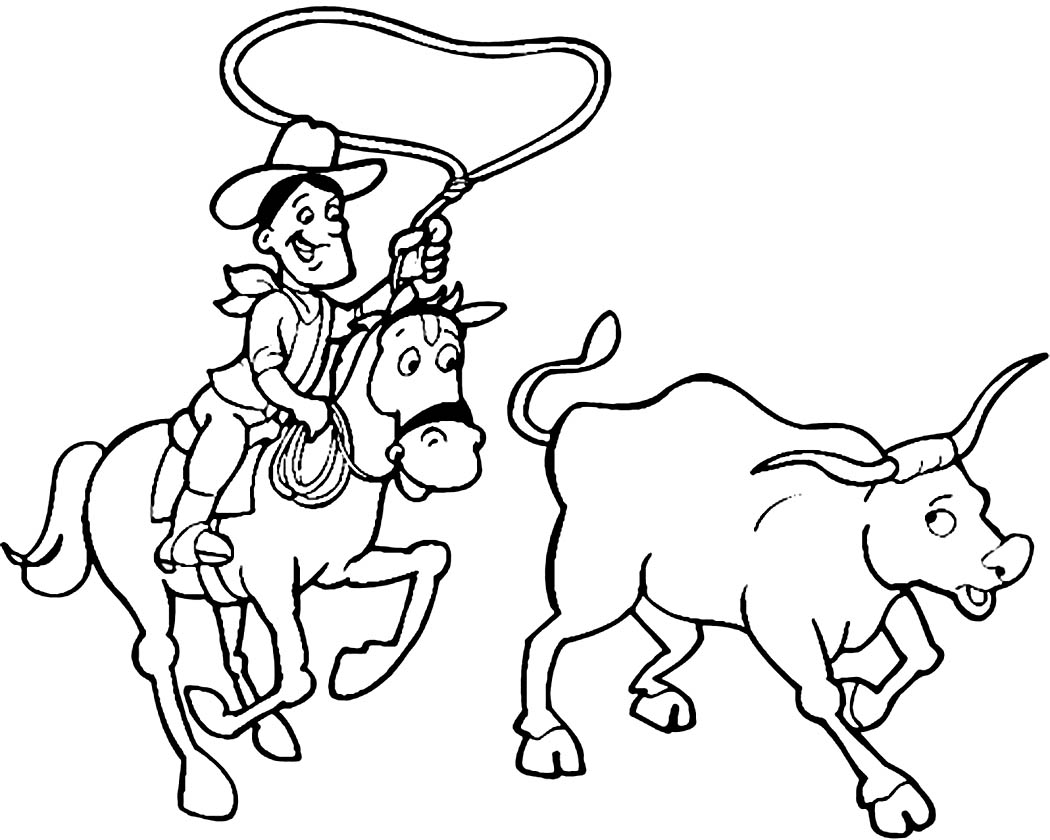 1050x840 Rodeo Coloring Pages