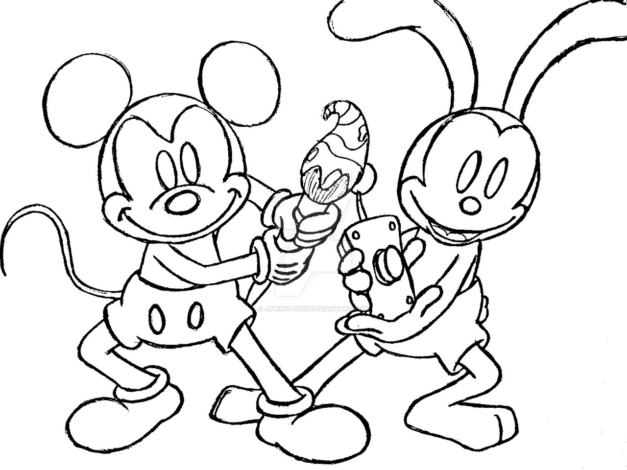 1280x960 Oswald The Lucky Rabbit Coloring Pages Gallery Coloring Book
