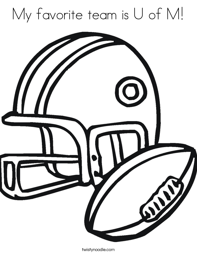 685x886 My Favorite Team Is U Of M Coloring Page