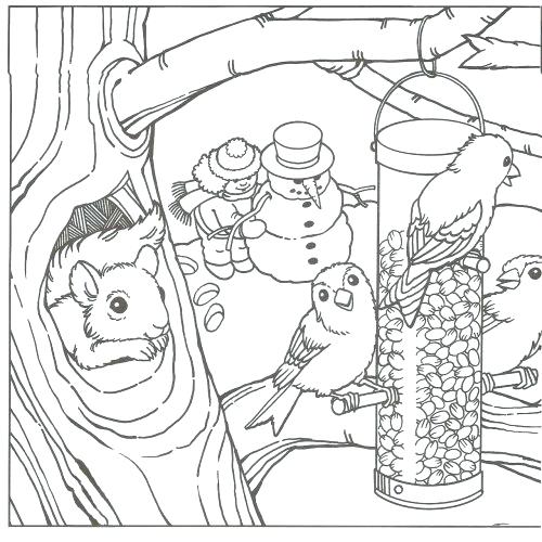 500x500 Winter Scene Coloring Pages Outdoor Coloring Pages Coloring Pages