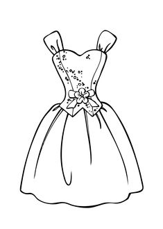 235x330 Wedding Dress Coloring Page For Girls, Printable Free Coloring