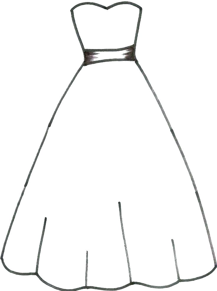 736x990 Coloring Pages Dresses