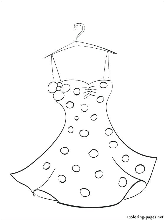 560x750 Dresses Coloring Pages