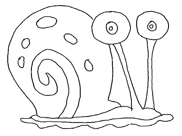 600x450 Gary The Snail Outline Coloring Pages Color Luna