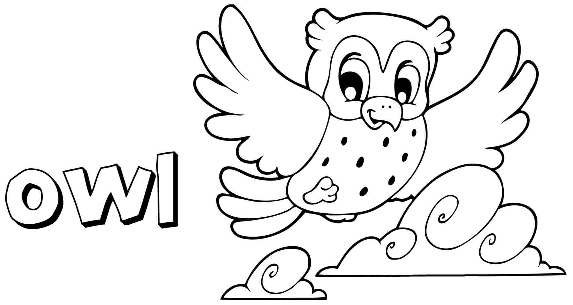 2000x1065 Coloring Pages For Girls Owl
