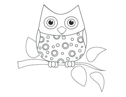 425x328 Owl Coloring Pages For Kids Printable Coloring Pages Owl