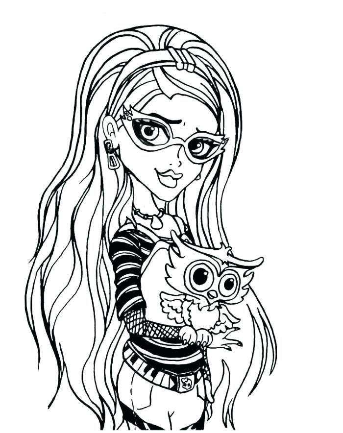 700x884 Monster High Coloring Pages Online Yelps With Pets The Owl
