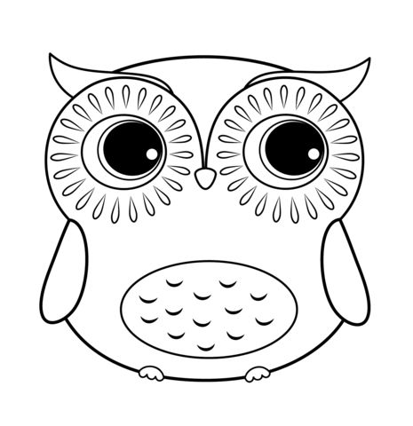 465x480 Owl Coloring Pages Owl Coloring Pages Cute Owl Coloring Pages