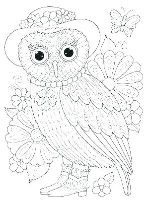 300x407 Owl Coloring Page Baby Owl Coloring Pages Owl Coloring Page