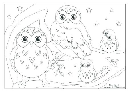 460x325 Owls Coloring Pages Owl Coloring Pages Halloween Owl Coloring