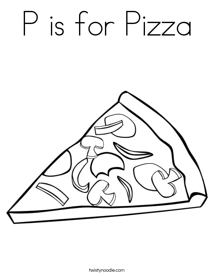 685x886 P Is For Pizza Coloring Page