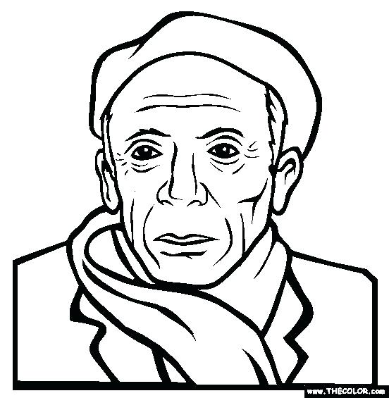 552x565 Pablo Picasso Coloring Pages Coloring Page Free Online Coloring