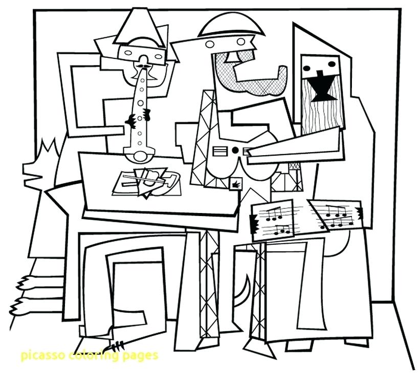 821x750 Pablo Picasso Coloring Pages Coloring Pages Free Printable Free