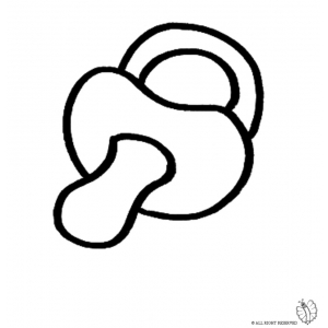 300x300 Coloring Page Of Baby Pacifier For Coloring For Kids