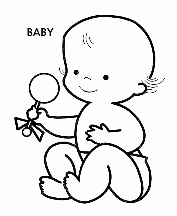 600x734 Baby Coloring Page Baby Coloring Pages Coloring Pages For Girls