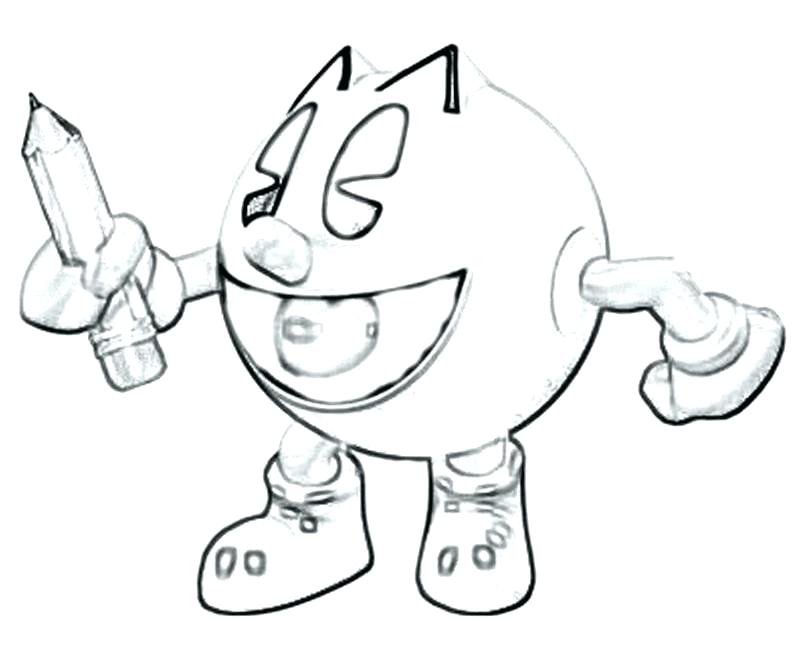 800x667 Pac Man Coloring Page Large Size Man Coloring Page Pages