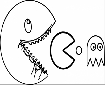 400x322 Pac Man Coloring Pages Pacman Coloringsuite