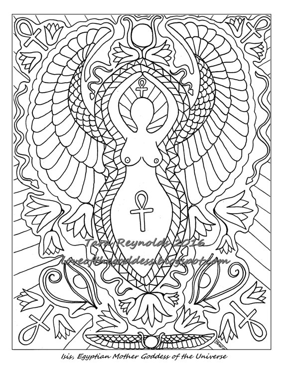 570x733 Coloring Pages For Adults Goddess Coloring Page Pagan