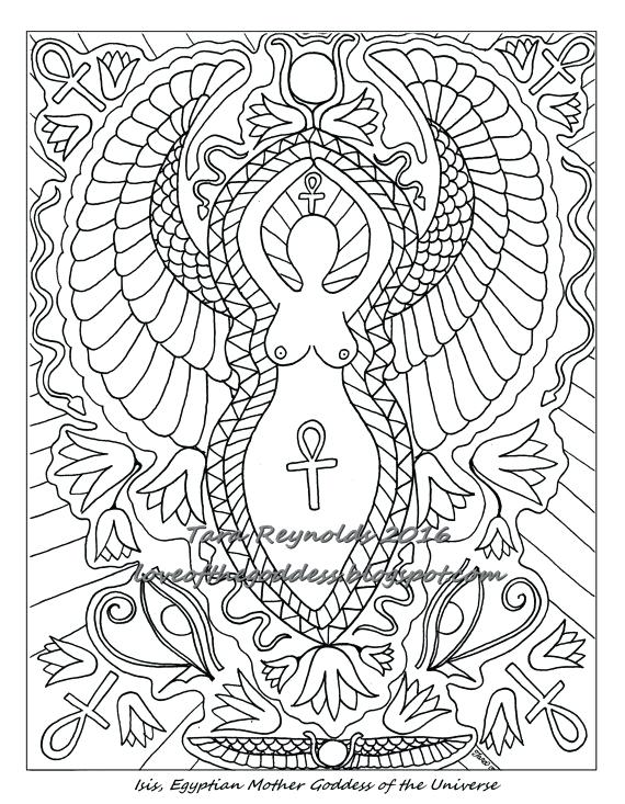 570x733 Pagan Coloring Pages Coloring Pages For Adults Goddess Page Pagan