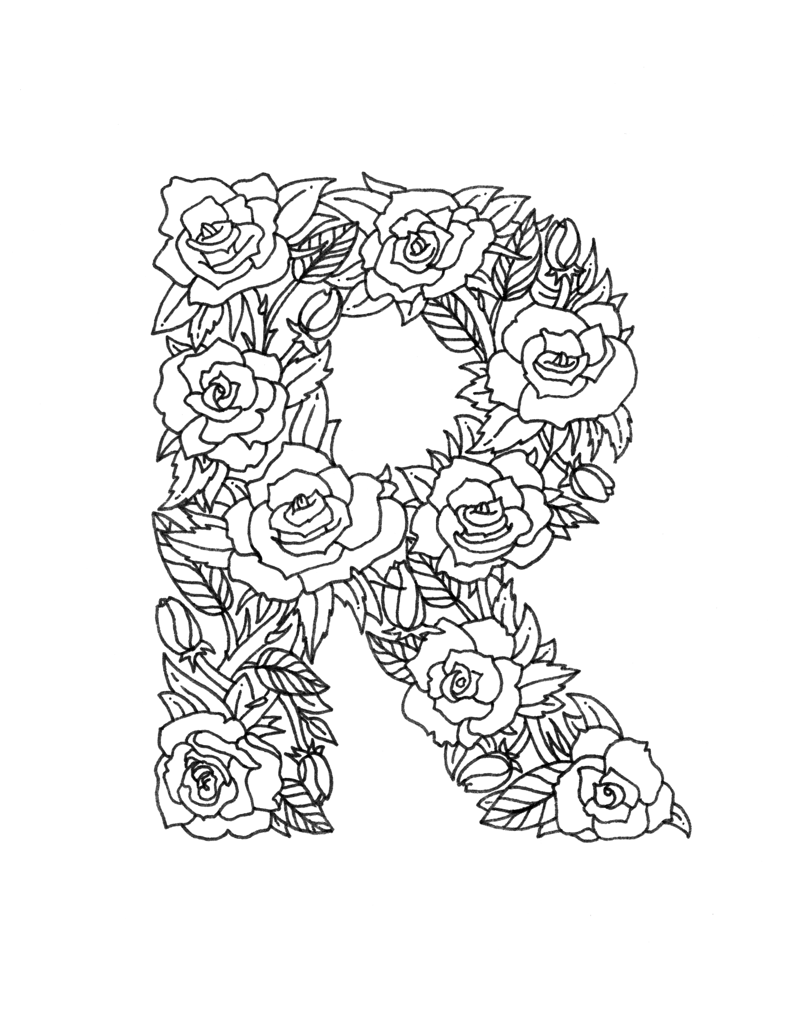 2550x3300 Endorsed The Letter R Coloring Page Pages