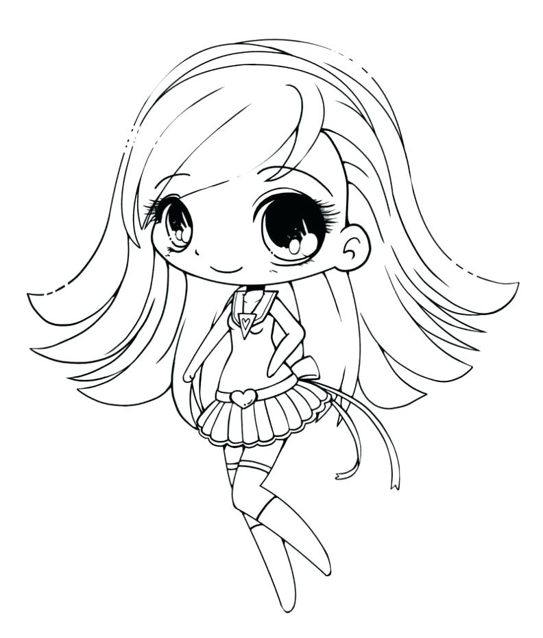 The best free Chibi coloring page images. Download from 851 free ...