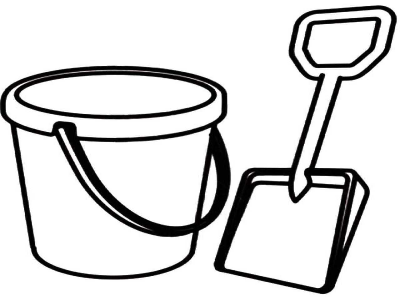 1280x960 Awesome Bucket And Pail Coloring Summer Spade To Pin On Picture