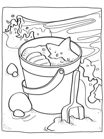 360x480 Printable Summer Coloring Pages Shell, Summer And Craft