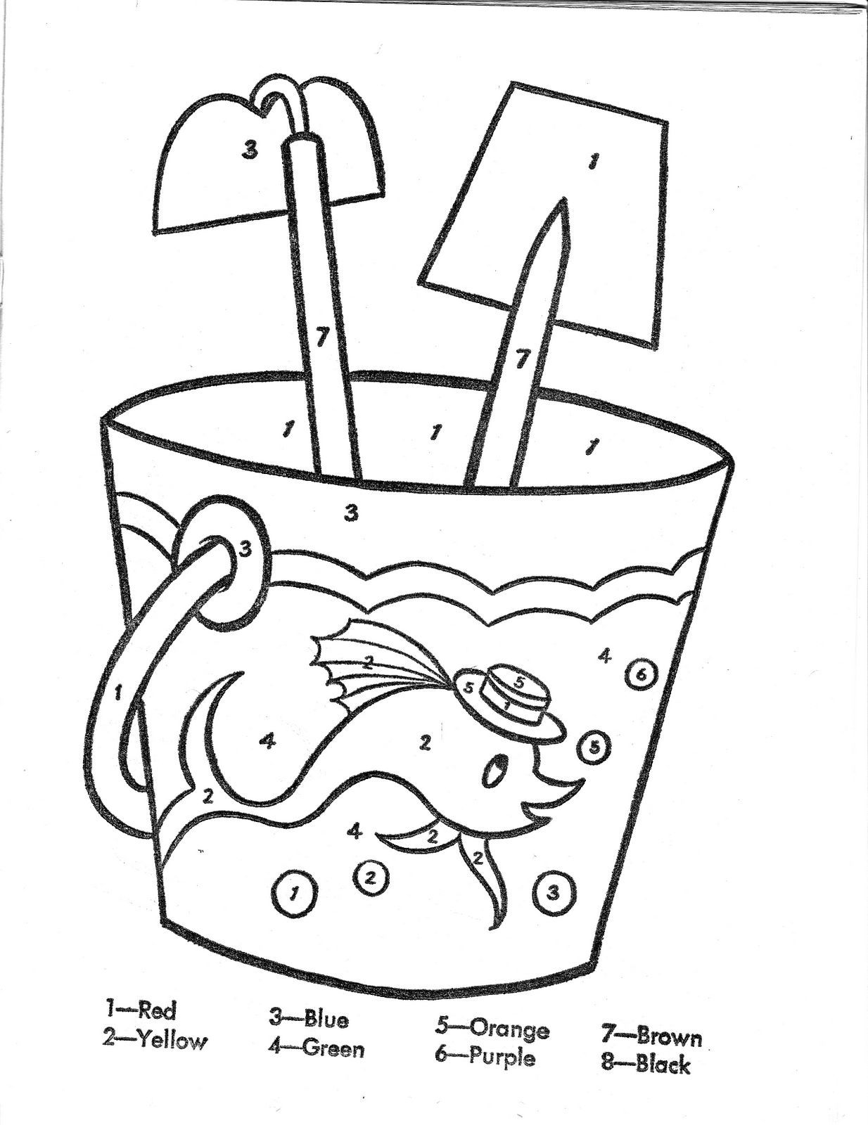 1234x1600 Quick Bucket And Shovel Coloring Page Beach Sheets
