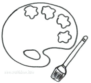 375x341 Paint Brush Coloring Page Paint Brush Coloring Page Coloring Page