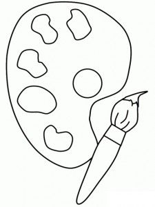 225x300 Paint Brush Coloring Page Free Printables
