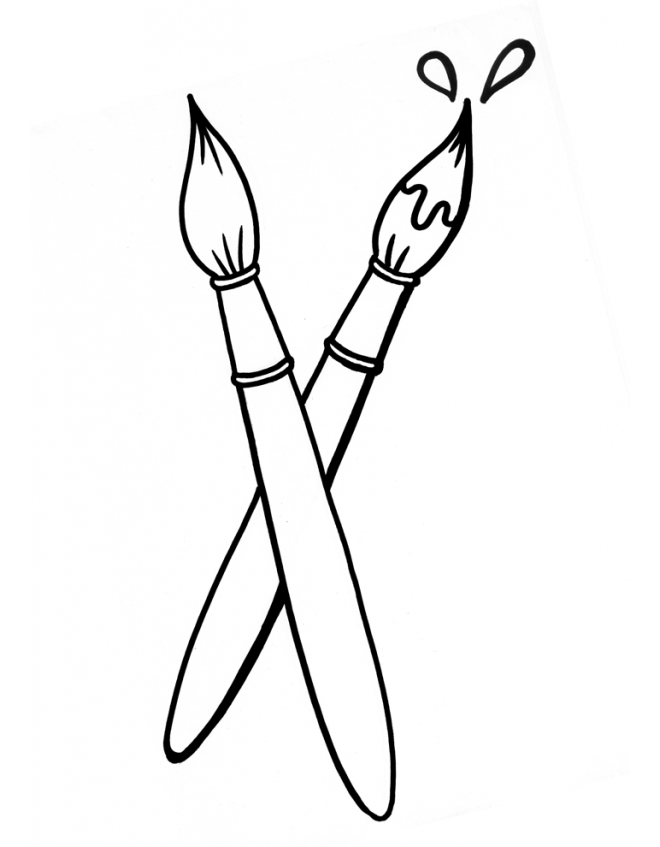 660x847 Coloring Page Of Paint Brushes For Coloring For Kids